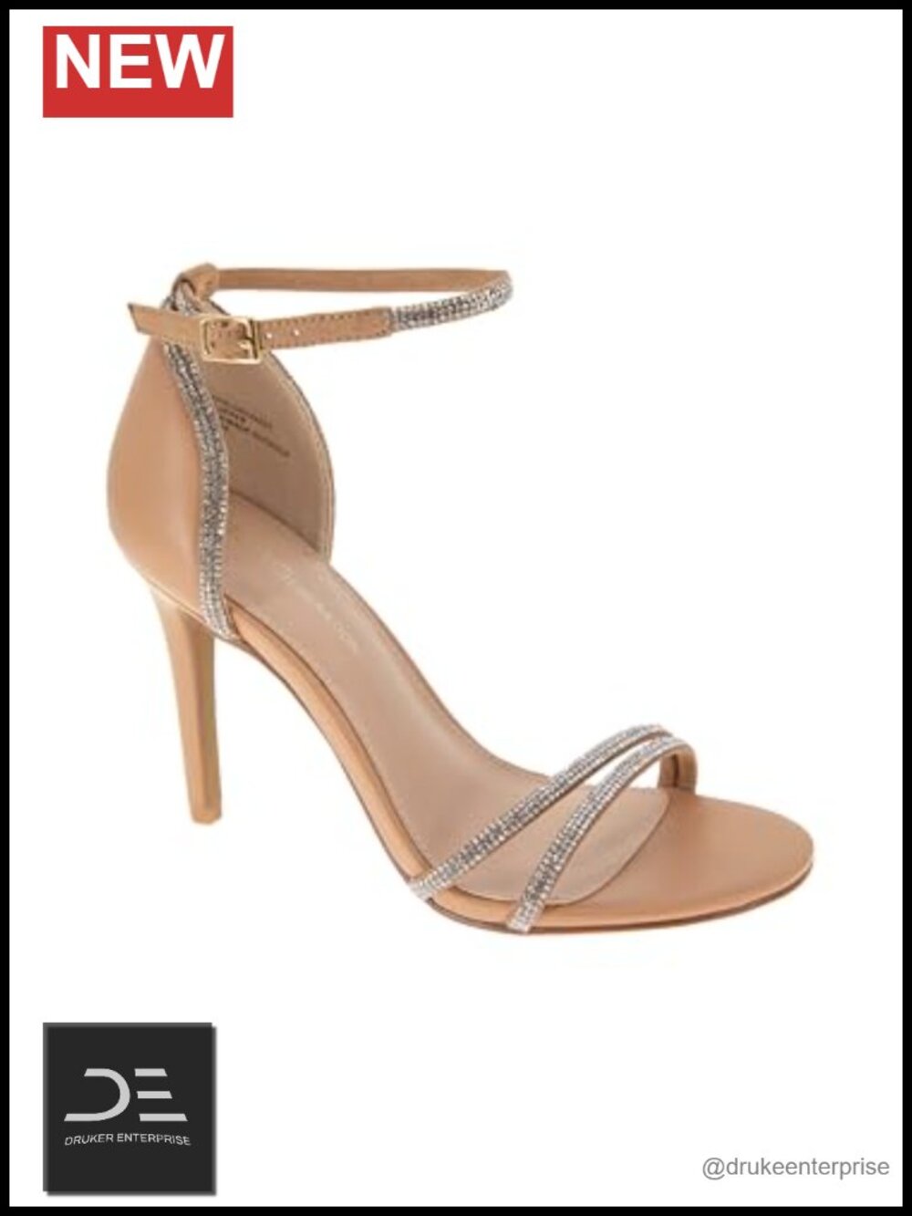 Women's Slingback Heeled Sandals with Padded Footbed - Flare Heel Slip On